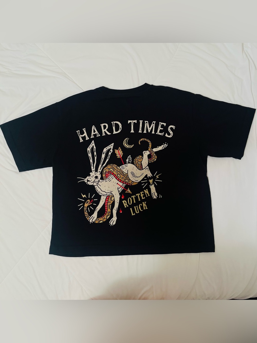 Octopied Mind ‘Hard Times Rotten Luck' Graphic Tee - Black